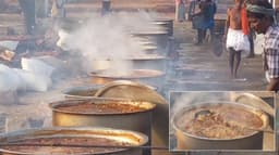 ஆண்கள் மட்டுமே பங்கேற்கும் கரும்பாறை முத்தையா கோவில் விழா.. 125 ஆடுகள் பலியிட்டு, 2,500 கிலோ அரிசியில் உணவு சமைப்பு..!