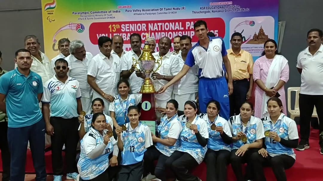 அகில இந்திய சிட்டிங் வாலிபால் போட்டி- மகளிர், ஆடவர் போட்டிகளில் ஹரியானா வெற்றி