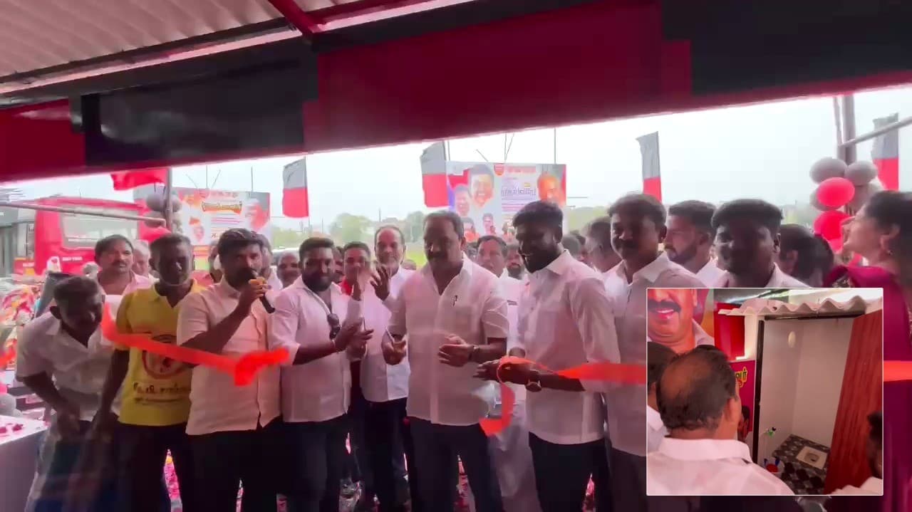 சென்னை எண்ணூரில் கழிப்பிட வசதியுடன் கூடிய பேருந்து நிழற்குடை திறப்பு