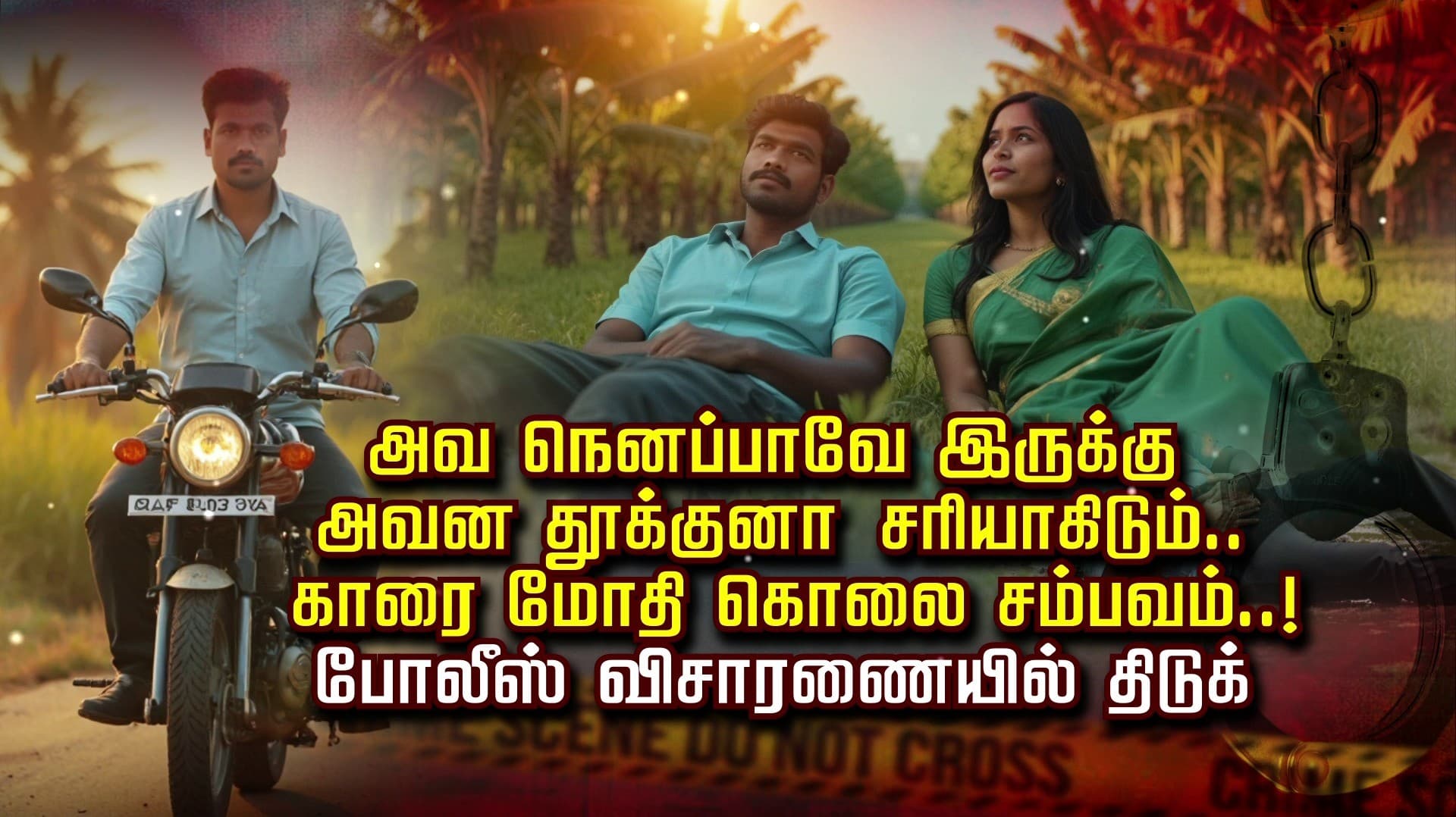 அவ நெனப்பாவே இருக்கு.. அவன தூக்குனா சரியாகிடும்.. காரை மோதி கொலை சம்பவம்..! போலீஸ் விசாரணையில் திடுக்
