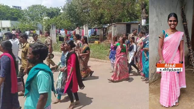 தம்பியை விடுவிக்க கோரி காவல்நிலையம் முன்பு விஷம் குடித்த சகோதரிகள்..! இன்ஸ்பெக்டர்  தரக்குறைவாக பேசியதாக  குற்றச்சாட்டு...