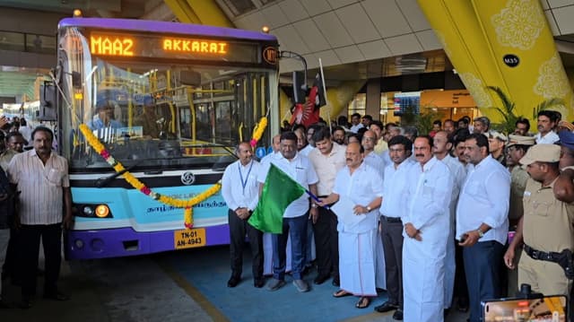 சென்னை விமான நிலையத்தில் உள்ளிருந்தே மாநகர பேருந்துகள் சேவை தொடக்கம்