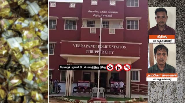திருப்பூரில் கஞ்சா சாக்லேட்டுகள் விற்பனை - 2 பேர் கைது..