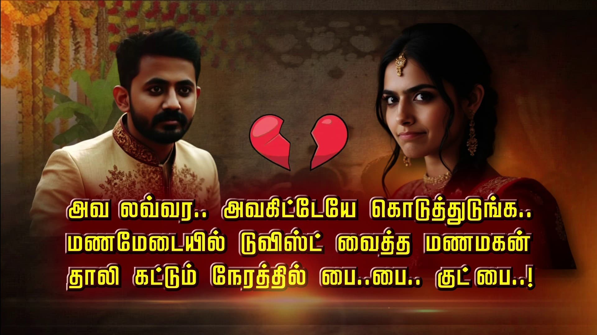 அவ லவ்வர.. அவகிட்டேயே கொடுத்துருங்க..! 
மணமகன் குட் பை..!