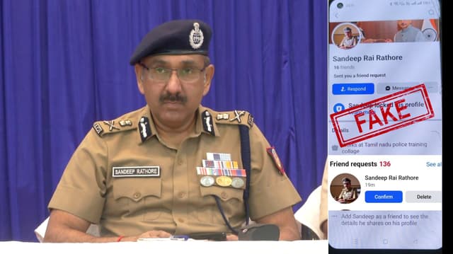 டிஜிபி அந்தஸ்தில் உள்ள சந்தீப்ராய் ரத்தோர் பெயரில் பேஸ்புக்கில் போலிக் கணக்கு