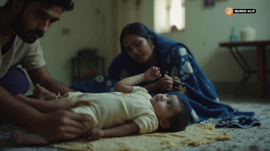 குடிபோதையில் அழுத்திப் படுத்த தந்தையால் குழுந்தை மூச்சுத் திணறி உயிரிழப்பு