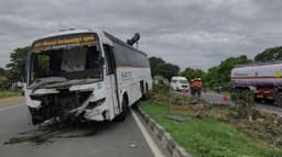 சென்டர் மீடியன் மீது அரசுப்பேருந்து மோதி விபத்து - 30 பேர் காயம்