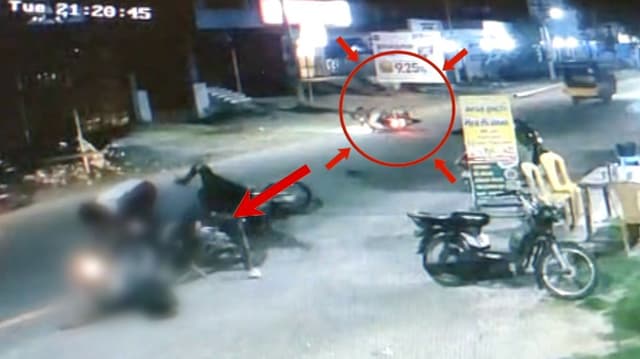 அதிவேகமாக சென்ற இருசக்கர வாகனம் ஆட்டோ மீது மோதி விபத்து..!