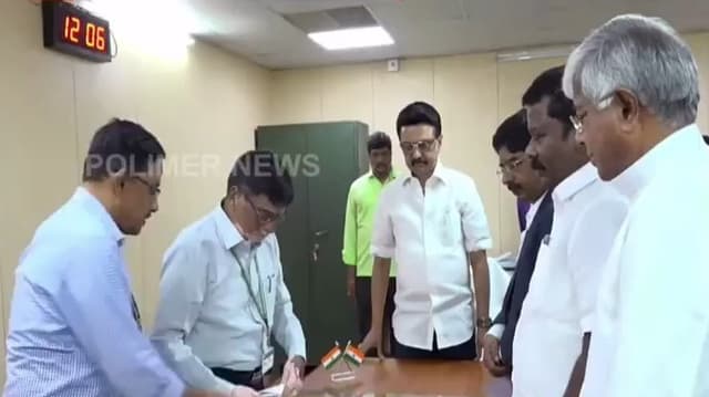 மாநிலங்களவை தேர்தல் - தி.மு.க. வேட்பாளர்கள் வேட்பு மனு தாக்கல்