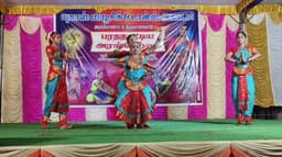திருவாலங்காடு கோவிலில் பரதநாட்டிய அரங்கேற்ற நிகழ்ச்சி.. நடனமாடி அசத்ததிய மாணவிகள் ..