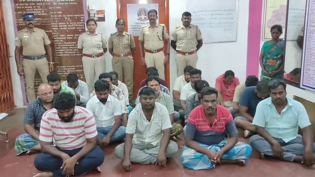 வீட்டை வாடகைக்கு எடுத்து பணம் வைத்து சூதாட்டம்.. 19 பேரைக் கைது செய்த போலீசார்