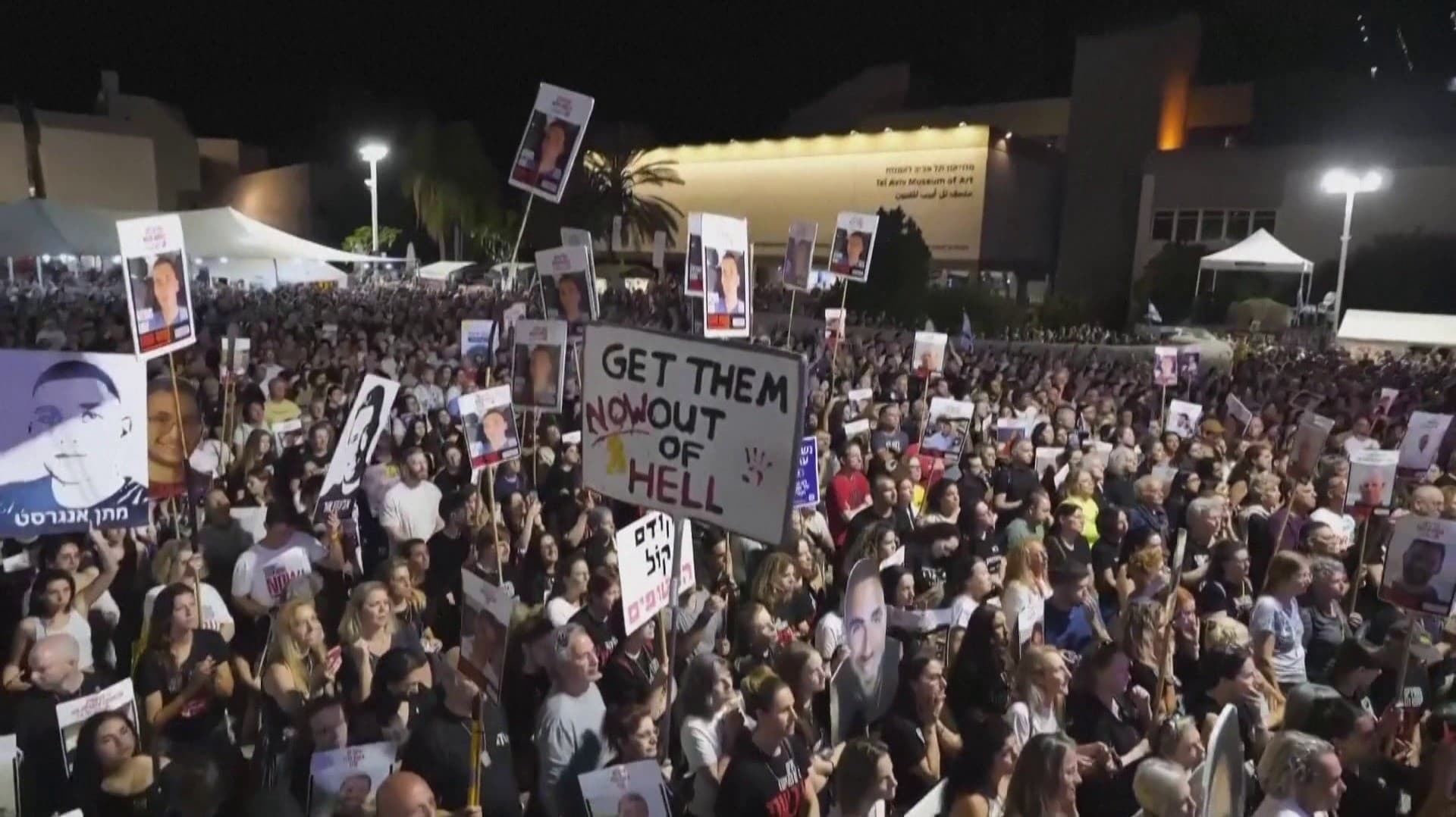 காஸாவில் போரை நிறுத்தக்கோரி இஸ்ரேலில் போராட்டம்