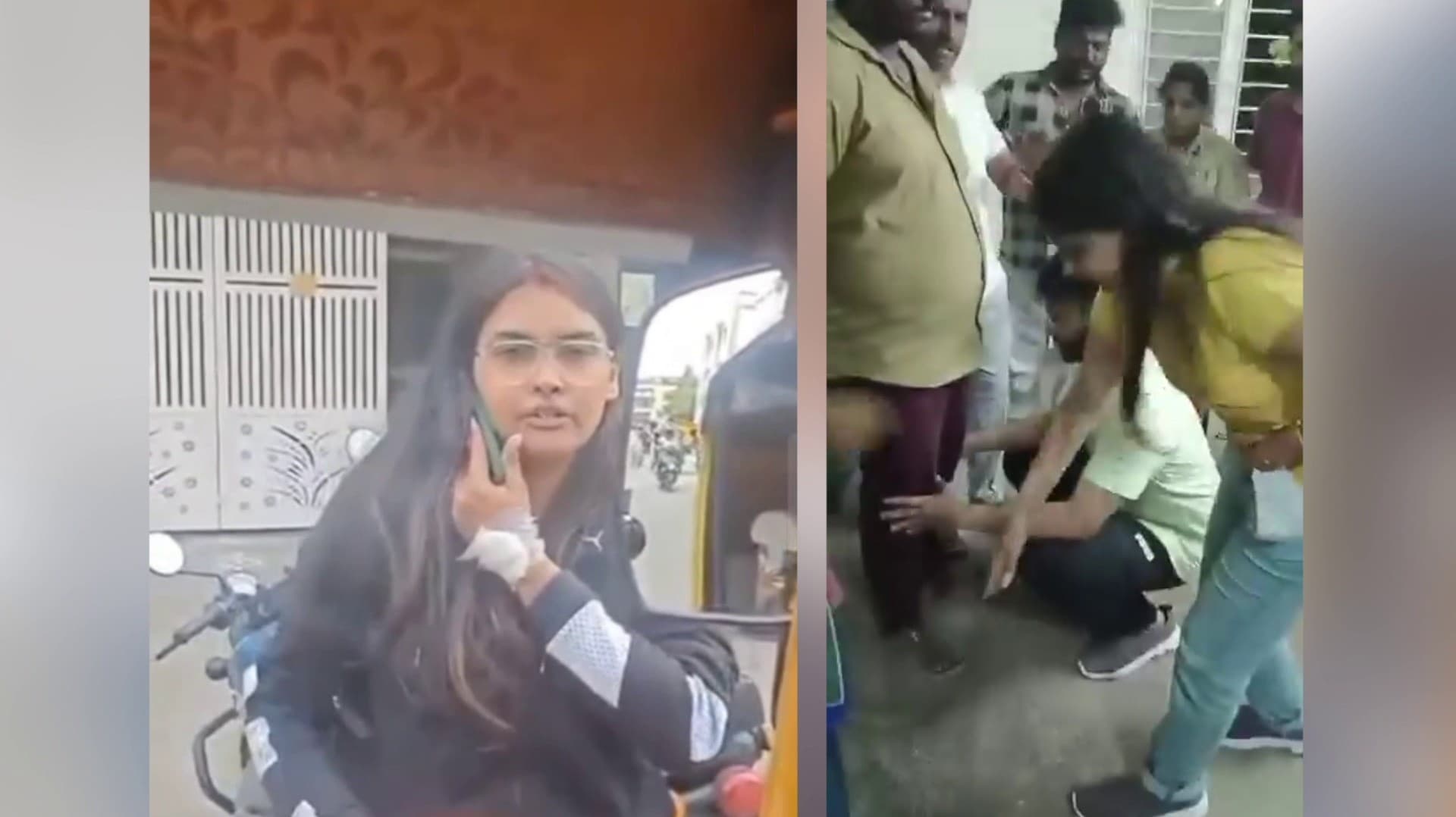 செருப்பால் தாக்கிய வடமாநில பெண் ஆட்டோ ஓட்டுநரின் காலில் விழுந்து மன்னிப்பு கேட்டார்