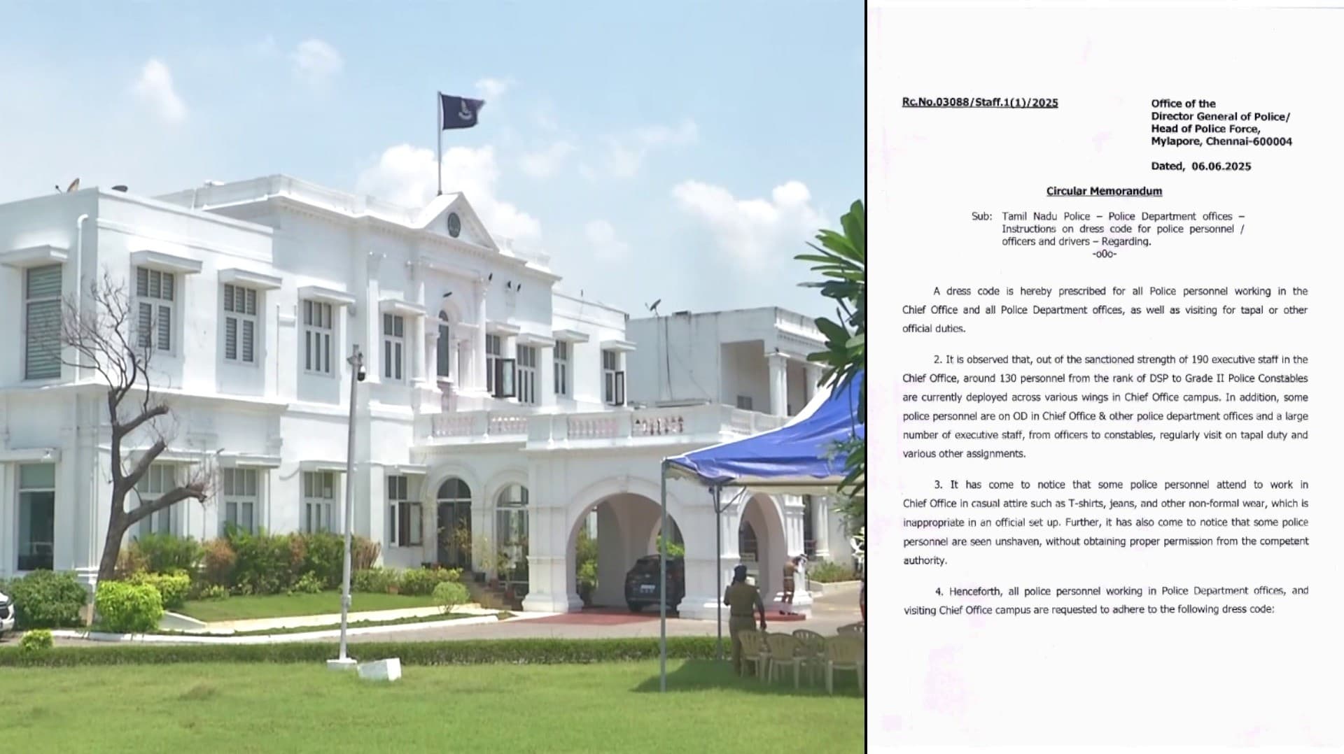 ஆடை விதிகளை கடைபிடிக்கும்படி காவலர்களுக்கு டிஜிபி அறிவுறுத்தல்