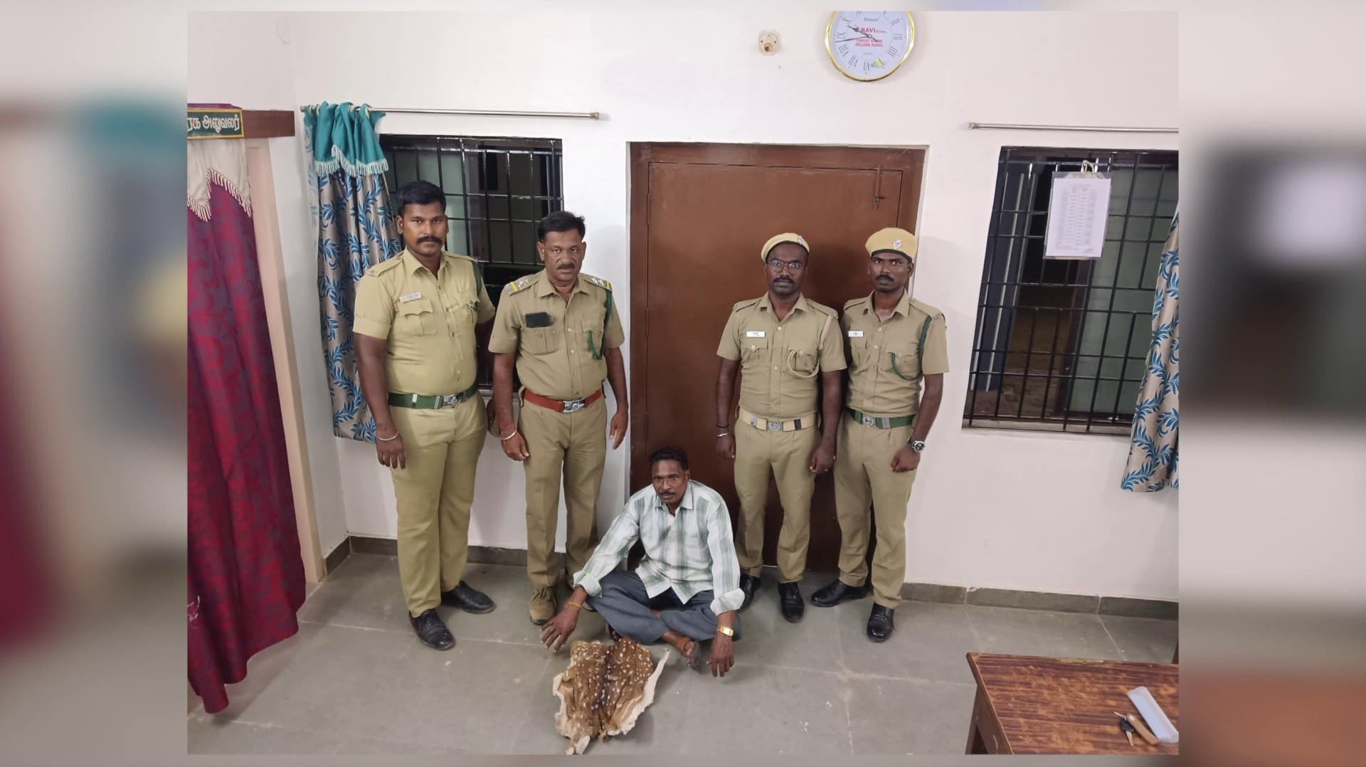 வீட்டில் மான் தோல் பதுக்கியவருக்கு ரூ.1 லட்சம் அபராதம் விதித்து அதிரடி காட்டிய வனத்துறையினர்