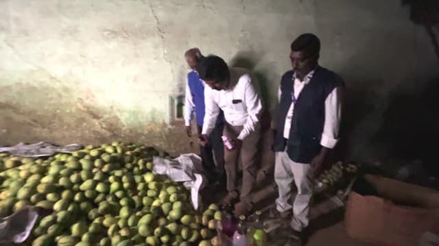 3 பழக்கடைகளில் உணவு பாதுகாப்புத்துறை அதிகாரிகள் ஆய்வு..  4.5 டன் மாம்பழங்கள் பறிமுதல்..