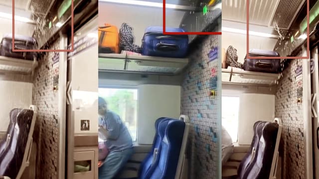 வந்தே பாரத் இரயிலுக்குள் கொட்டிய தண்ணீர்