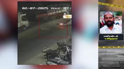 சாலையோரம் நடந்து சென்றவர் மீது மோதிய இரு சக்கர வாகனம்