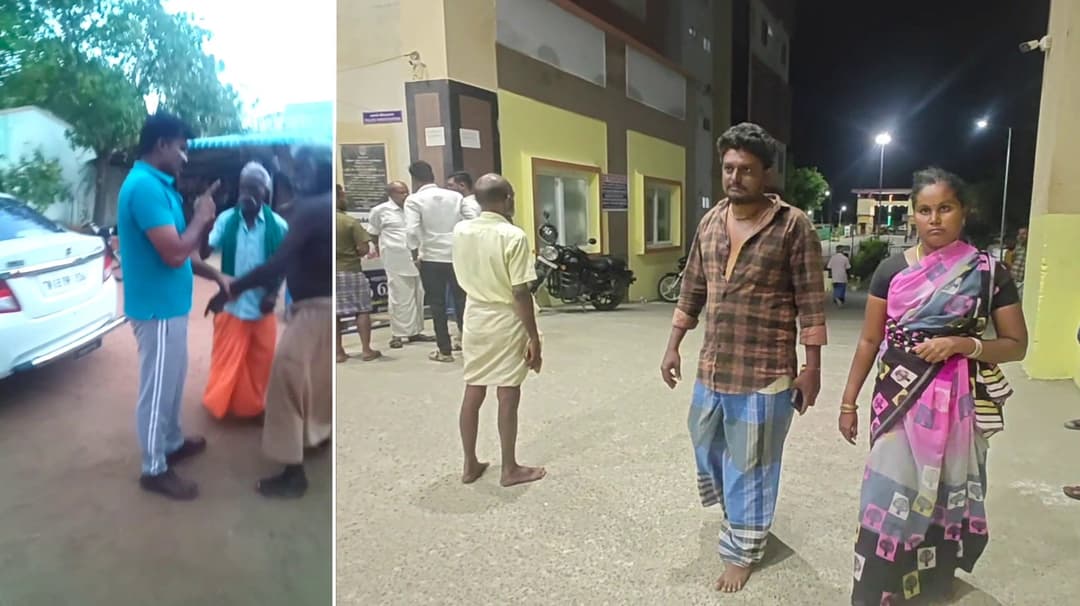 நிலத்தகராறு புகாரில் போலீஸ் தாக்கியதில் தாய்-மகன் காயம் அடைந்ததாக குற்றச்சாட்டு