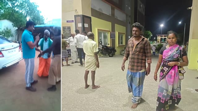 நிலத்தகராறு புகாரில் போலீஸ் தாக்கியதில் தாய்-மகன் காயம் அடைந்ததாக குற்றச்சாட்டு