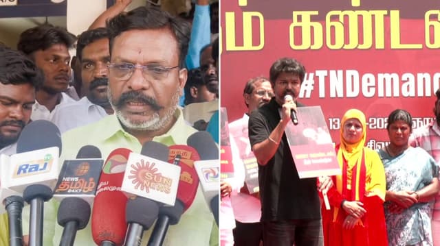 "அரசியல் உள்நோக்கம் இருந்தால் பாதிக்கப்பட்டவருக்குப் பயனில்லை" - 
வி.சி.க தலைவர் திருமாவளவன்