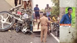 லாரியை பைக்கில் முந்த முயன்றபோது ஏற்பட்ட விபத்தில் இளைஞர் உயிரிழப்பு..!