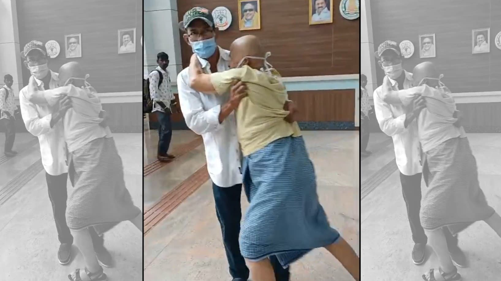 அரசு மருத்துவமனையில் சக்கர நாற்காலி வழங்காததால் உடல் நலம் பாதிக்கப்பட்ட தந்தையை இழுத்துச் சென்ற மகன்..!