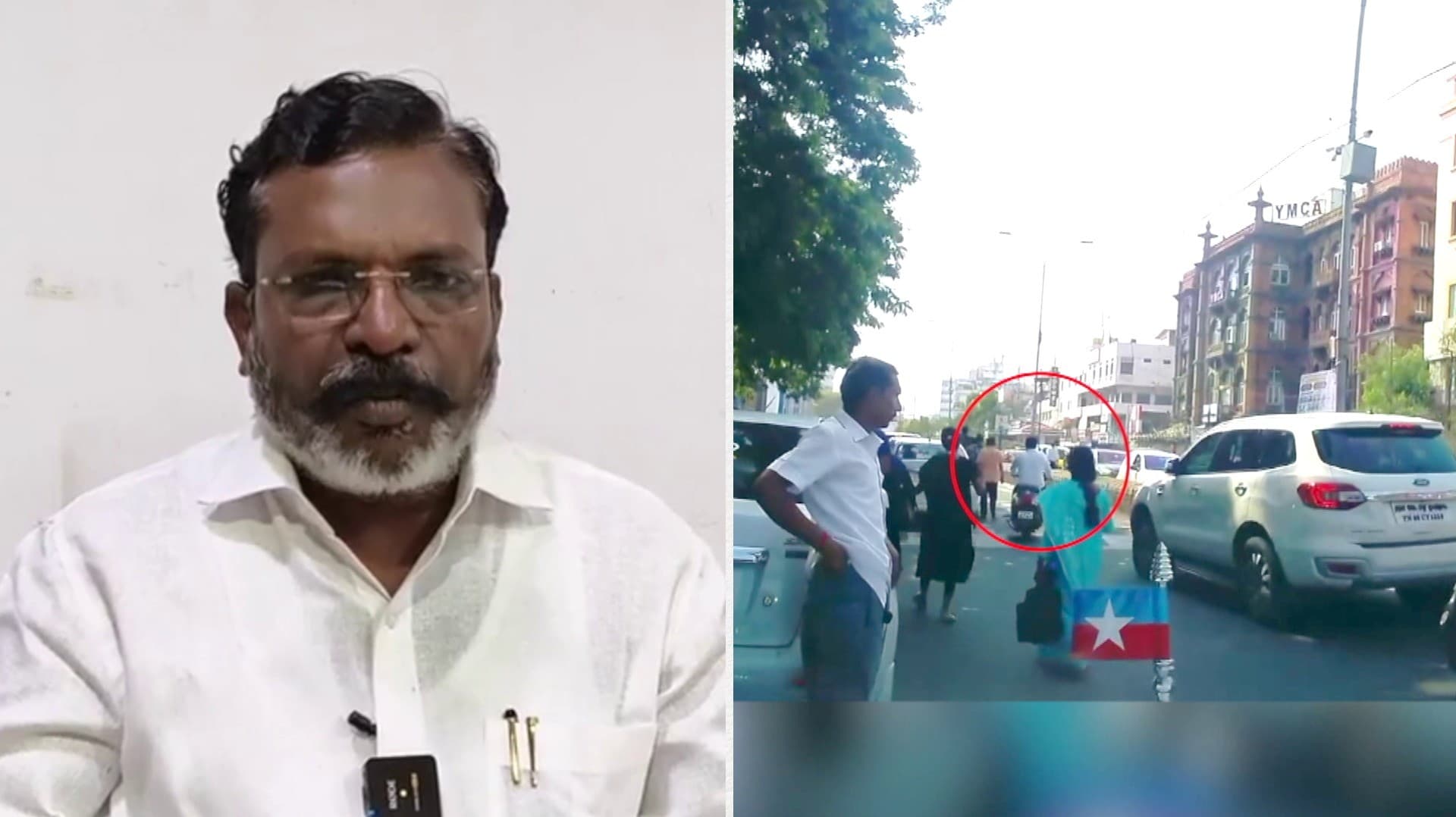 "இருசக்கர வாகனம் மீது எனது கார் மோதியதாக வெளியான தகவல் தவறு" - திருமாவளவன்