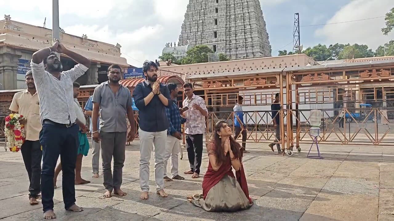 அண்ணாமலையார் கோயிலில் டீசல் திரைப்படக் குழுவினர் சாமி தரிசனம்