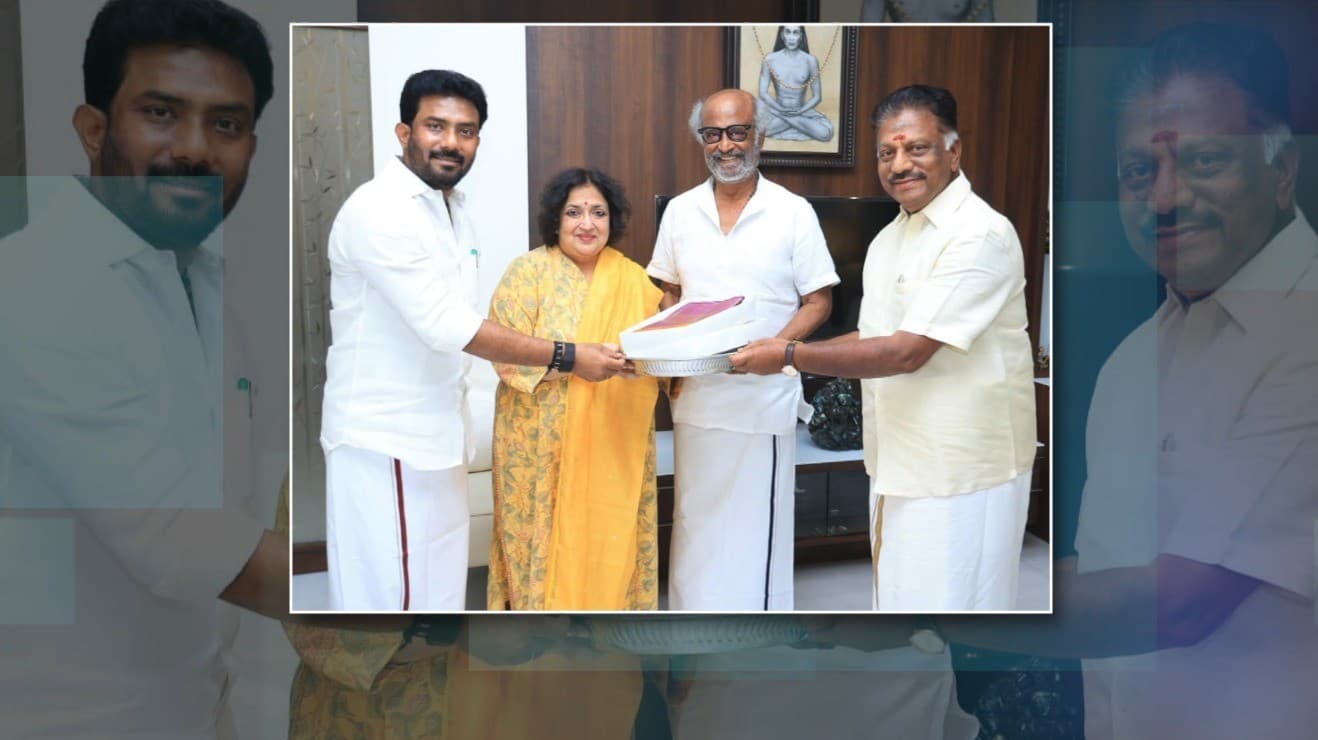 ரஜினிகாந்த் உடன் ஓ.பன்னீர்செல்வம் மற்றும் ஓ.பி.ரவீந்திரநாத் சந்திப்பு..!