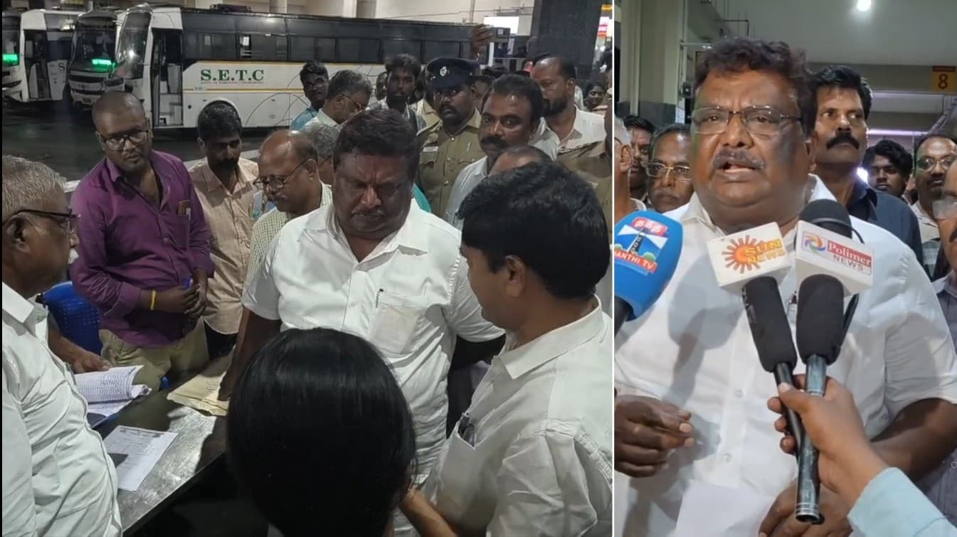 கிளாம்பாக்கம் பேருந்து நிலையத்தில் அமைச்சர் சிவசங்கர் ஆய்வு..! தனிப்பட்ட வாகனங்களில் வெளியூர் செல்வோருக்கு அறிவுறுத்தல்..