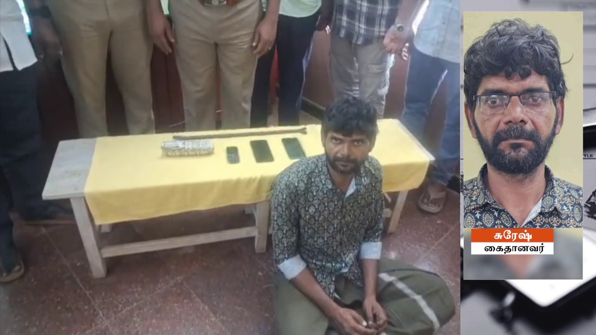 தையல் பொருட்களை திருடி கைதான 40  வழக்கு கொண்ட திருடர்..