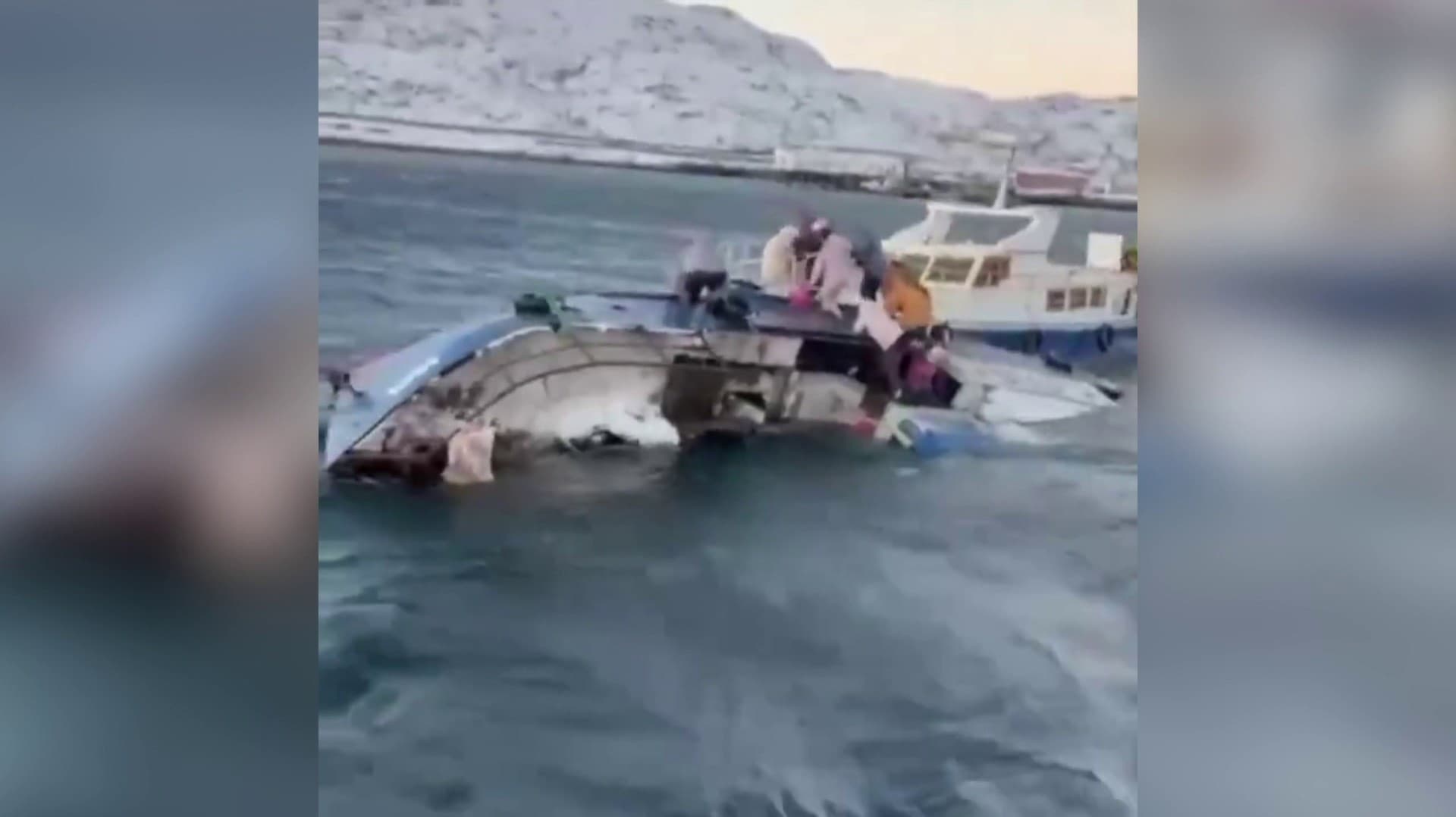 திமிங்கலங்களை வேடிக்கை பார்க்கச் சென்ற படகு கடலில் மூழ்கியது