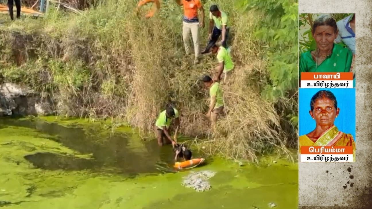 கல்குவாரி குட்டையில் கிடந்த 2 மூதாட்டிகளின் சடலம்.. நகைக்காக கொல்லப்பட்டனரா என தீவிர விசாரணை.!