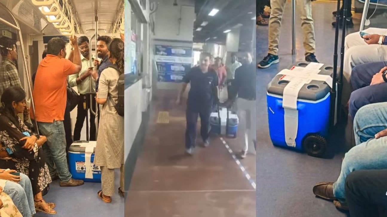 அறுவை சிகிச்சைக்காக மெட்ரோவில் எடுத்துச் செல்லப்பட்ட நுரையீரல்