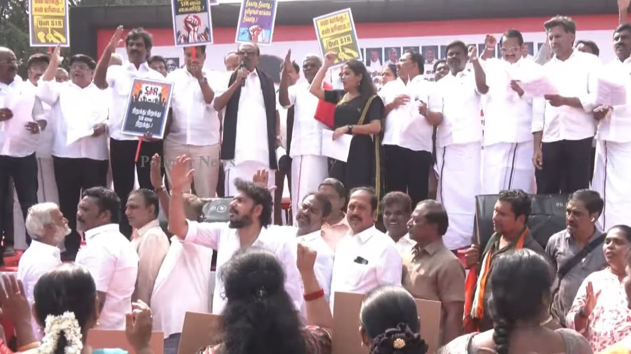 SIRக்கு எதிர்ப்பு - தமிழகம் முழுவதும் திமுக கூட்டணி ஆர்ப்பாட்டம்