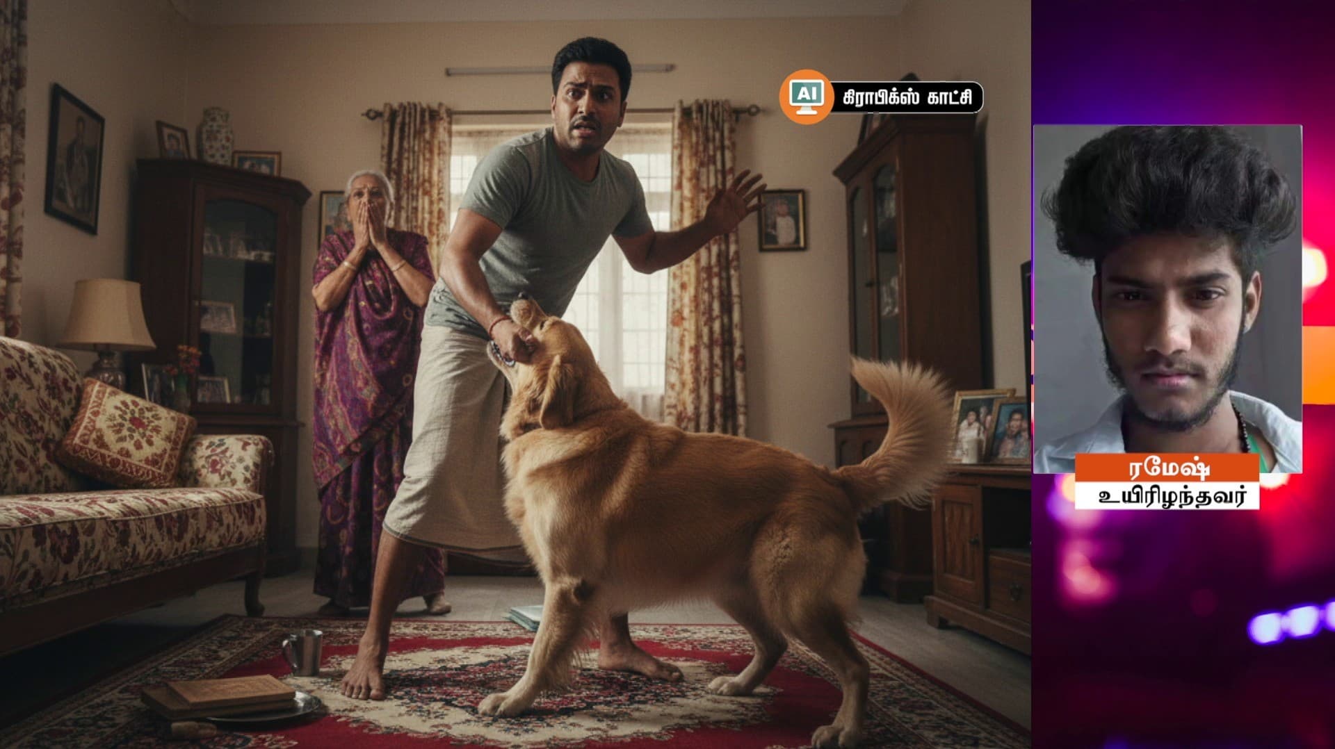 வளர்ப்பு  நாய் கடித்து கல்லூரி மாணவன் உயிரிழப்பு