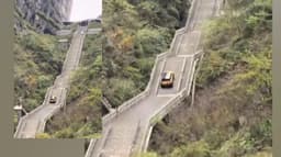 999 படிக்கட்டுகள் மீது அசால்டாக ஏறிய ரேஞ்ச் ரோவர்!