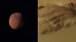 செவ்வாய் கிரகத்தில் உள்ள ஒலிம்பஸ் மோன்ஸ் எரிமலை அடிவாரத்தின் அரிய புகைப்படங்கள் வெளியீடு