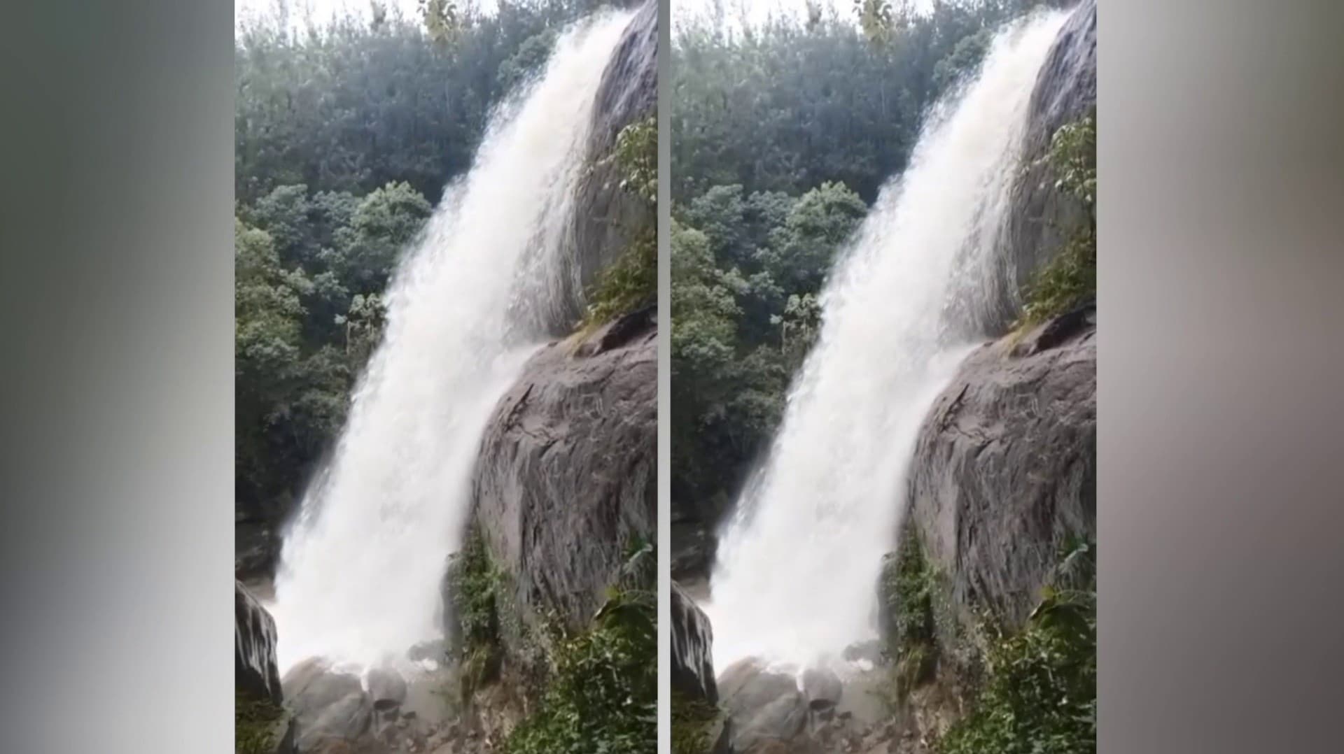 தொடர் கனமழையால் ஆர்ப்பரிக்கும் நல்லூர் அருவி