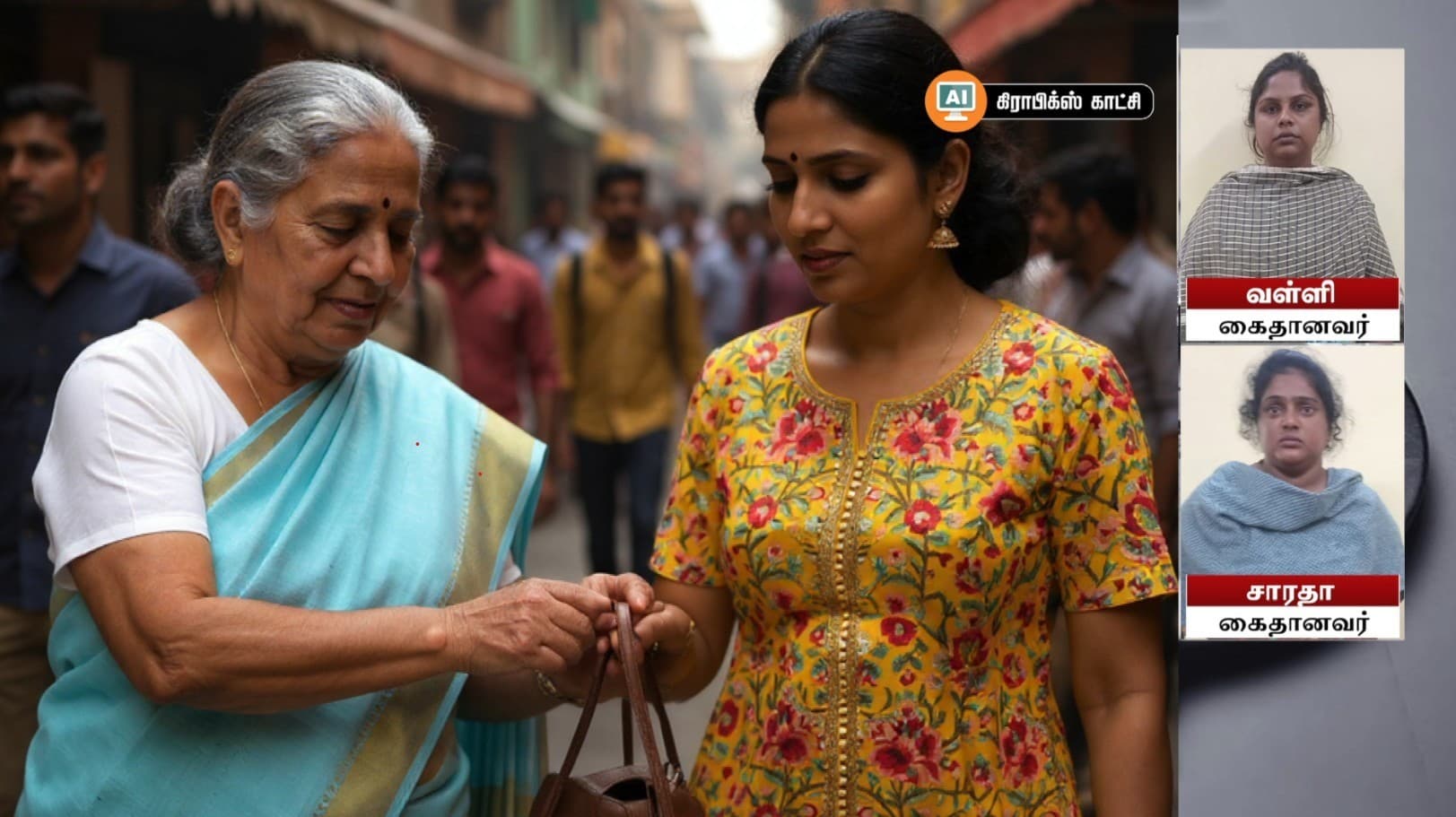 உதவுவது போல் நடித்து 78 வயது மூதாட்டியிடம் கைவரிசை காட்டிய பெண்கள்.!