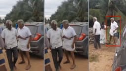 நிலப்பிரச்சனையில் வாக்குவாதம் செய்த பொதுமக்களை குச்சியால் தாக்கிய முன்னாள் எம்.பி.!