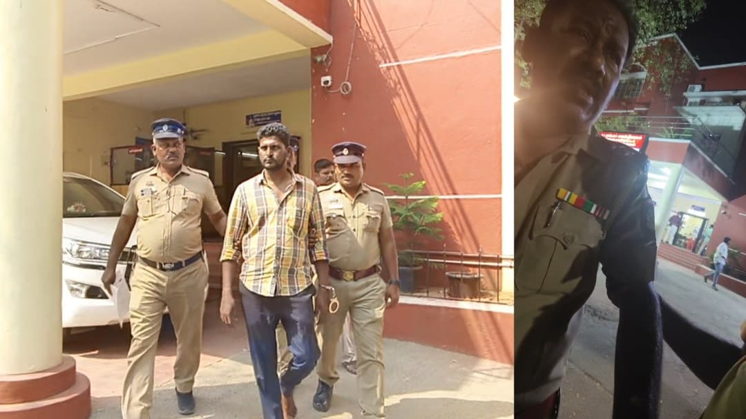 பணியில் இருந்த உதவி ஆய்வாளரை சரமாரியாக தாக்கிய போதை இளைஞர்.!