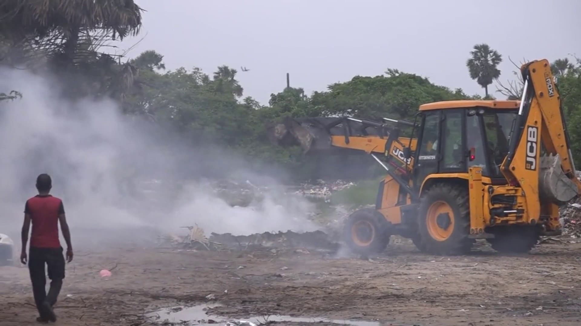 பறிமுதல் செய்யப்பட்ட 1000 கிலோ கஞ்சா தீவைத்து எரிப்பு