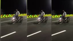 புதிதாக திறக்கப்பட்ட நேதாஜி மேம்பாலத்தில் இளைஞர் அட்ராசிட்டி