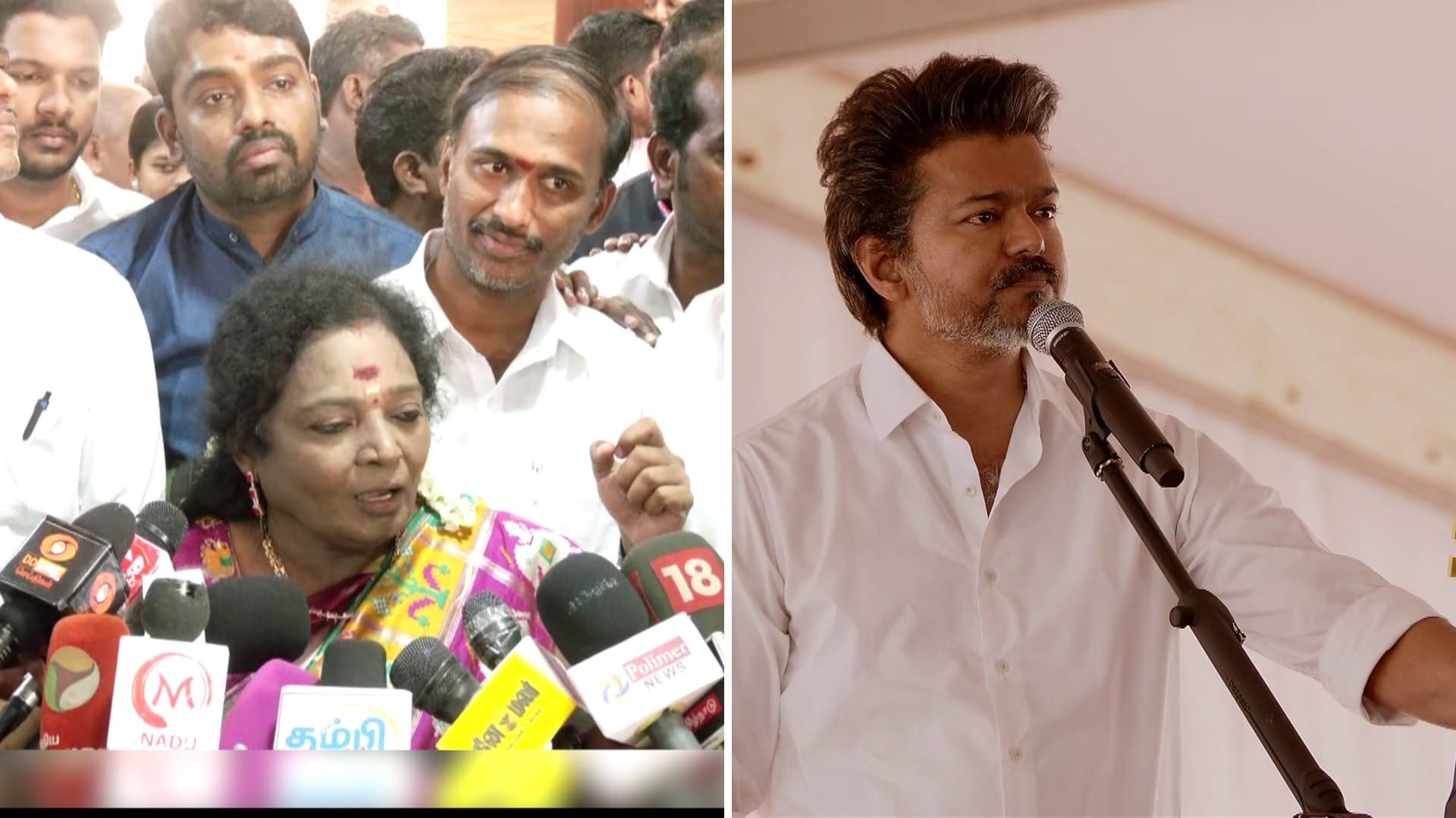 தி.மு.க கூட்டணி மற்றும் தேசிய ஜனநாயக கூட்டணி இடையே தான் போட்டி - தமிழிசை