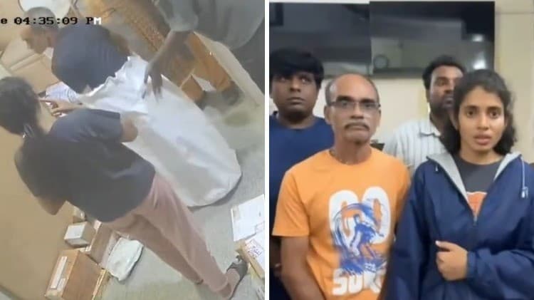 தந்தையை சாக்குப்பைக்குள் கட்டி கொரியரில் அனுப்ப முயன்ற இளம்பெண்