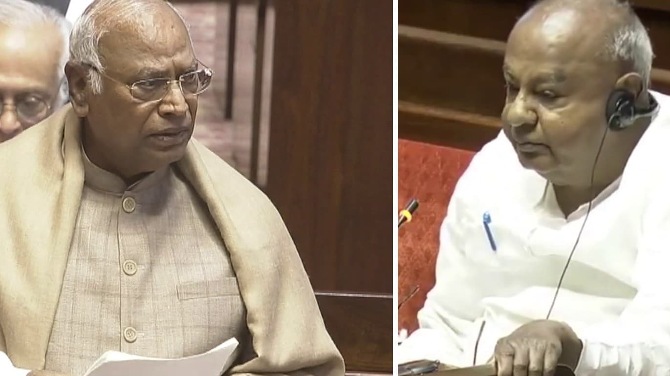 " காங்கிரஸை நேசிக்கிறார், பிரதமர் மோடியை மணக்கிறார்..! " முன்னாள் பிரதமர் தேவெ கெளடா குறித்து கார்கே கிண்டல்